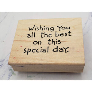 Northwoods Wishing You All The Best on This Special Day Mounted Rubber Stamp